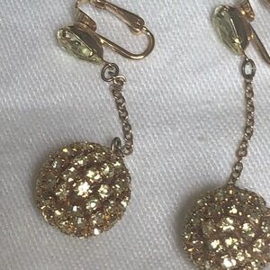 Gold Crystal Drop Earrings